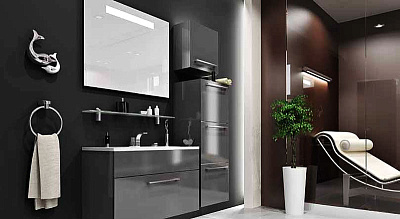 Тумба с раковиной De Aqua Квадро 1 (80 см)