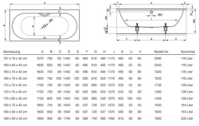 Стальная ванна Bette Starlet 1830 PLUS AR