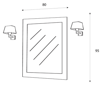 Зеркало Cezares Margherita argento
