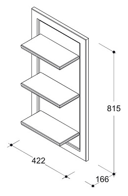 Полка Caprigo Альбион  BIANCO Light Vintage