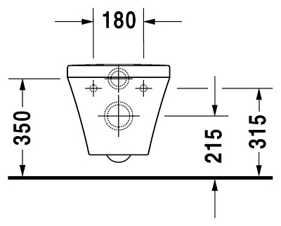Унитаз подвесной Duravit DuraStyle 253809