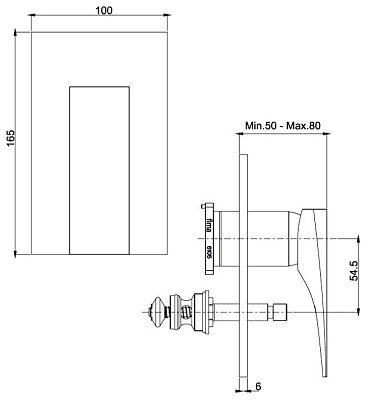 Смеситель Fima Carlo Frattini Zeta F3969X2CR для ванны с душем