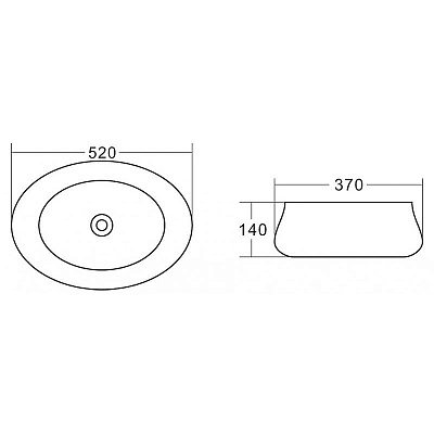 Раковина BelBagno BB1389 накладная
