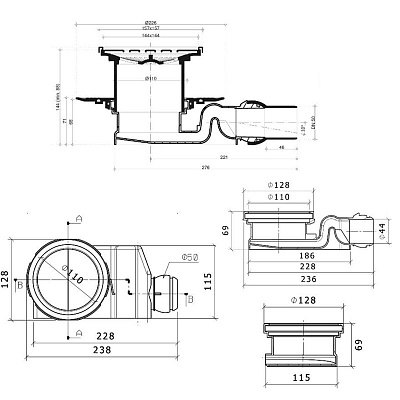 Confluo Standard Square 4 Mask Точечный трап PESTAN
