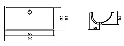 Раковина Disegno Ceramica Kanal 838