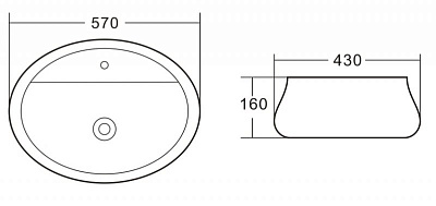 Раковина BelBagno BB1399 накладная