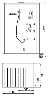 Душевая кабина Eago DZ959 F8 R
