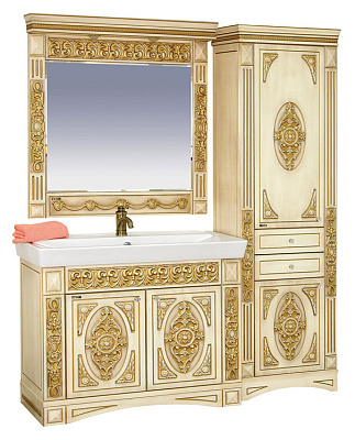 Зеркало Misty Беатрис 100 бежевое патина