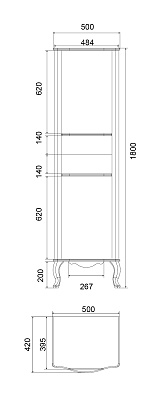 Шкаф-пенал Timo Vilma M-VR 9003