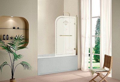 Шторка для ванны Cezares RETRO-V-1-80/145-PP-G-R