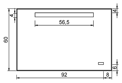 Зеркало Aquanet TH-24C 92x60