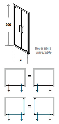 Душевой уголок Novellini Rose Rosse B ROSEB96-1K