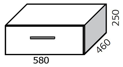 Тумба с раковиной Cezar Solus 60 черная