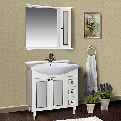 Тумба с раковиной Атолл Палермо 285 витрина