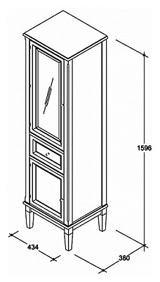 Шкаф-пенал Caprigo Джардин ONTANO R