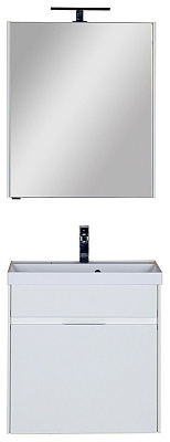 Тумба с раковиной Aquanet Латина 60 1 ящик белая