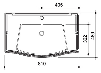Тумба с раковиной Caprigo Наполи 80 NOCE SCURO