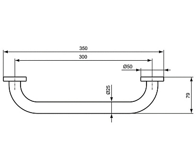 Поручень прямой для ванны Ideal Standard IOM A9126AA