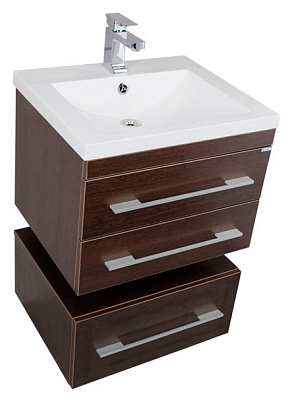 Тумба с раковиной Aquanet Нота 58 венге