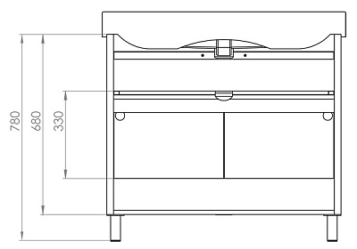 Тумба с раковиной Aquanet Гретта 90 белая