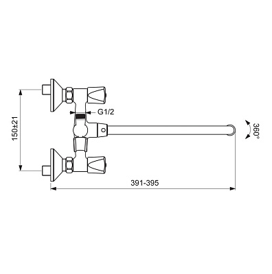 Смеситель Vidima Practic BA343AA для ванны с душем