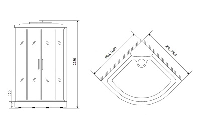 Душевая кабина Timo Lux T-7701