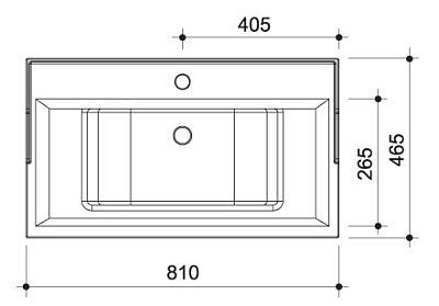 Тумба с раковиной Caprigo Альбион 80 BIANCO Light Vintage с ящиками