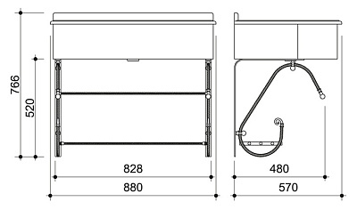 Консоль Caprigo 7062/80 бронза