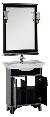 Мебель для ванной Aquanet Валенса 70 черный краколет/серебро