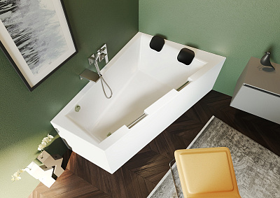 Акриловая ванна RIHO Doppio Plug & Play R 180