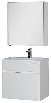 Тумба с раковиной Aquanet Латина 70 1 ящик белая