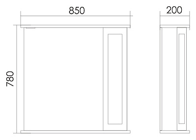 Зеркало-шкаф Атолл Палермо 185