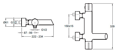 Термостат Jacob Delafon Toobi E8992-CP для ванны с душем