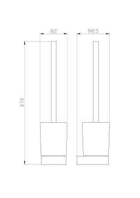 Туалетный ершик в комплекте WONZON & WOGHAND LOTTE, Брашированное золото WW-8329-BG