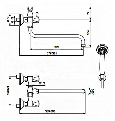 Смеситель Vidima Практик BA230AA универсальный