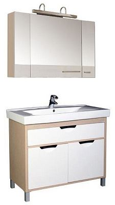 Тумба с раковиной Aquanet Гретта 100 светлый дуб