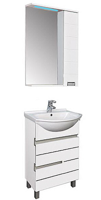 Тумба с раковиной Aquanet Доминика 60 белая