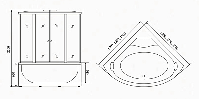 Душевая кабина Timo Lux T-7725