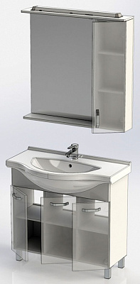 Тумба с раковиной Aquanet Глория 90 белая