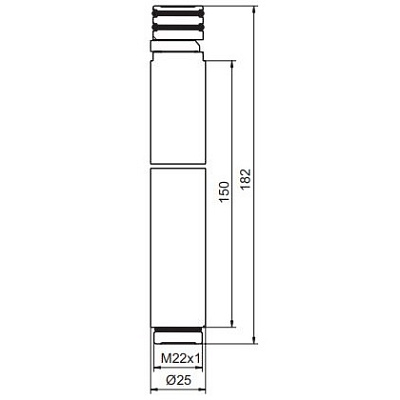 Удлинитель для штанги L=150мм Vidima B961275AA