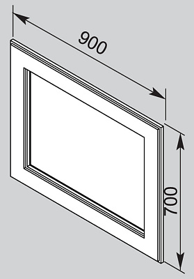 Зеркало Aquanet Мадонна 90 черное