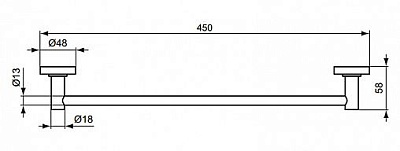 Полотенцедержатель Ideal Standard IOM A9117AA 45 см