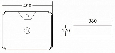 Раковина BelBagno BB1387 накладная