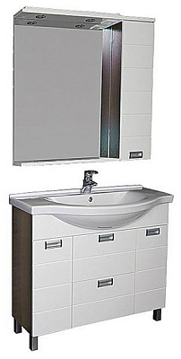 Тумба с раковиной Aquanet Сити 100 венге