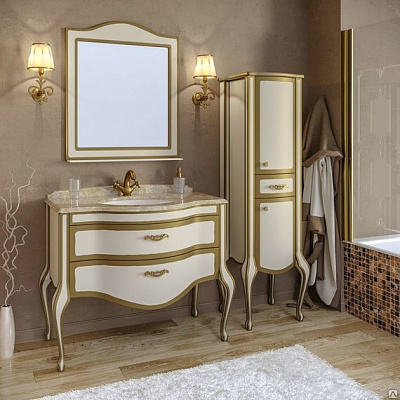 Тумба с раковиной Ellen plus 100 M-V 9001-G (9001 с золотом)