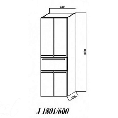 Шкаф Kolpa San Jolie J1801/600 WH/WH