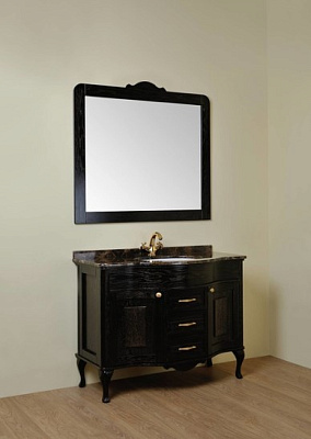 Тумба с раковиной Timo Amelia 120 H-VR (черный с патиной золото)