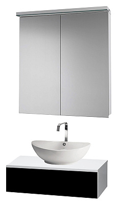 Тумба с раковиной Dreja Top S 75 черный глянец