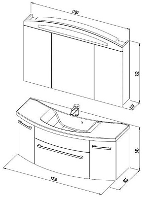Мебель для ванной Aquanet Тренто 120 белая