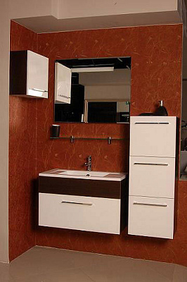 Тумба с раковиной De Aqua Квадро 1 (80 см)